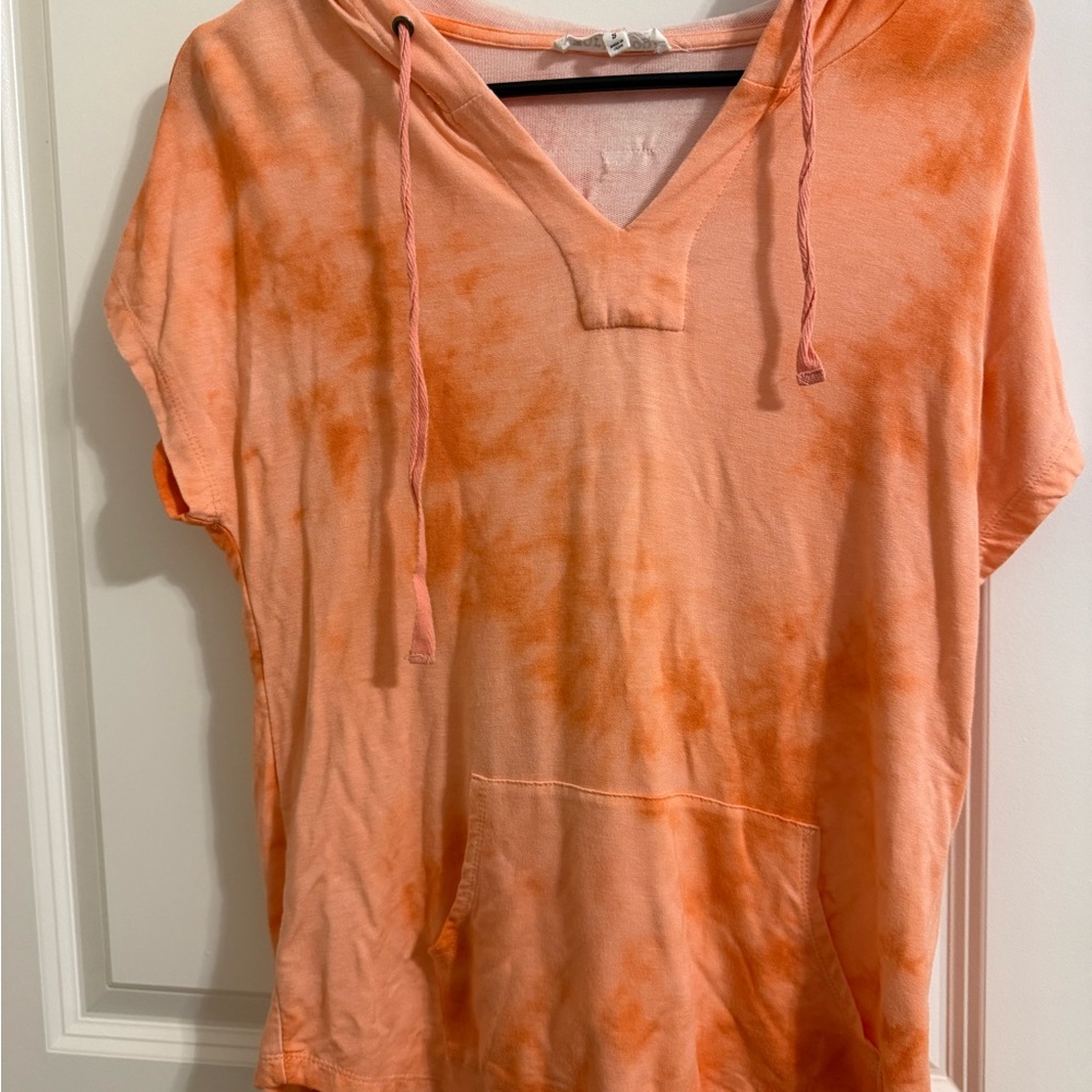 NWOT Workshop Republic Clothing Peach Tie-Dye Hoodie